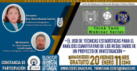 Think Tank Webinar Series #01-2023  «El uso de técnicas estadísticas para el análisis cuantitativo de los resultados de un proyecto de investigación»