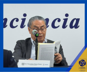 La Dra. Andrea Mena Álvarez, Coordinadora General del CEDES-PUET, acompañó la presentación del libro “Andar por la vida, Ciudades y Paisajes”, de la autoría del Dr. Florentino Pérez Pérez.