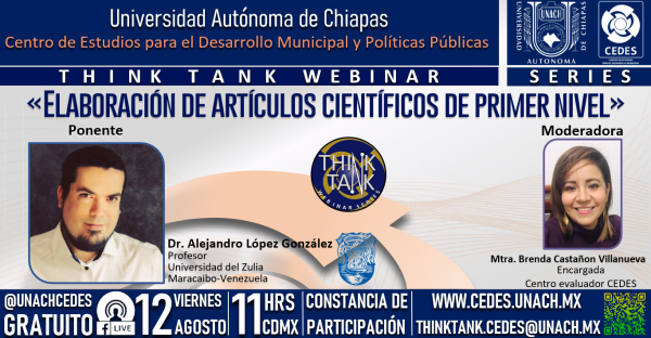 Think Tank Webinar Series #09-2022 «Elaboración de artículos científicos de primer nivel»