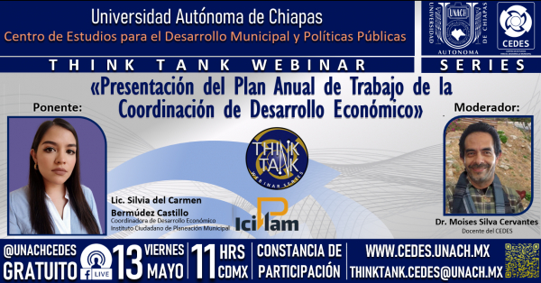 Webinar Presentación del Plan Anual de Trabajo de la Coordinación de Desarrollo Económico (ICIPLAM)