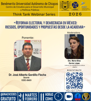 Think Tank Webinar Series #01-2026 «Reforma electoral y democracia en México: riesgos, oportunidades y propuestas desde la academia»