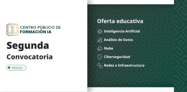 Segunda Convocatoria del Centro Público de Formación en Inteligencia Artificial